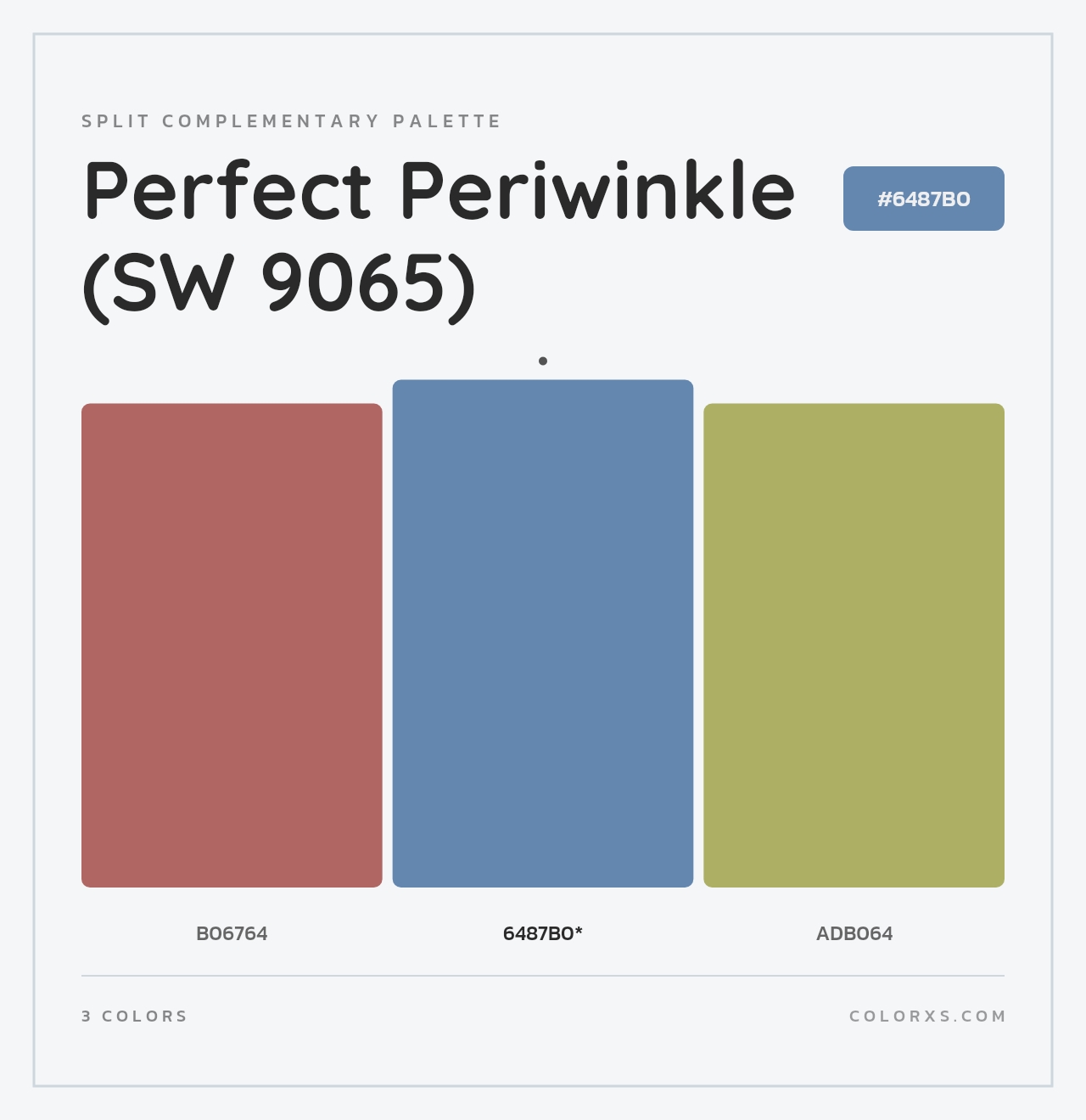 Perfect Periwinkle (SW 9065) - Split-Complementary Color Palette