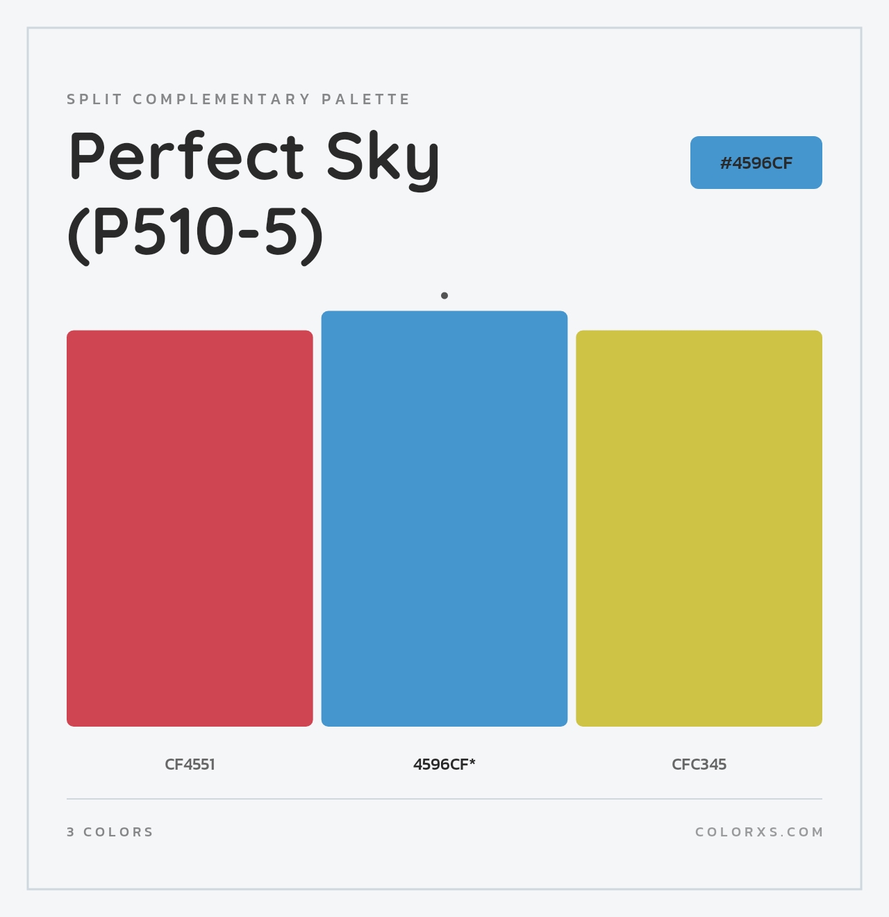 Perfect Sky (P510-5) - Split-Complementary Color Palette