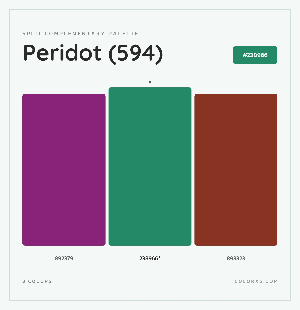 Peridot (594) - Split-Complementary Color Palette