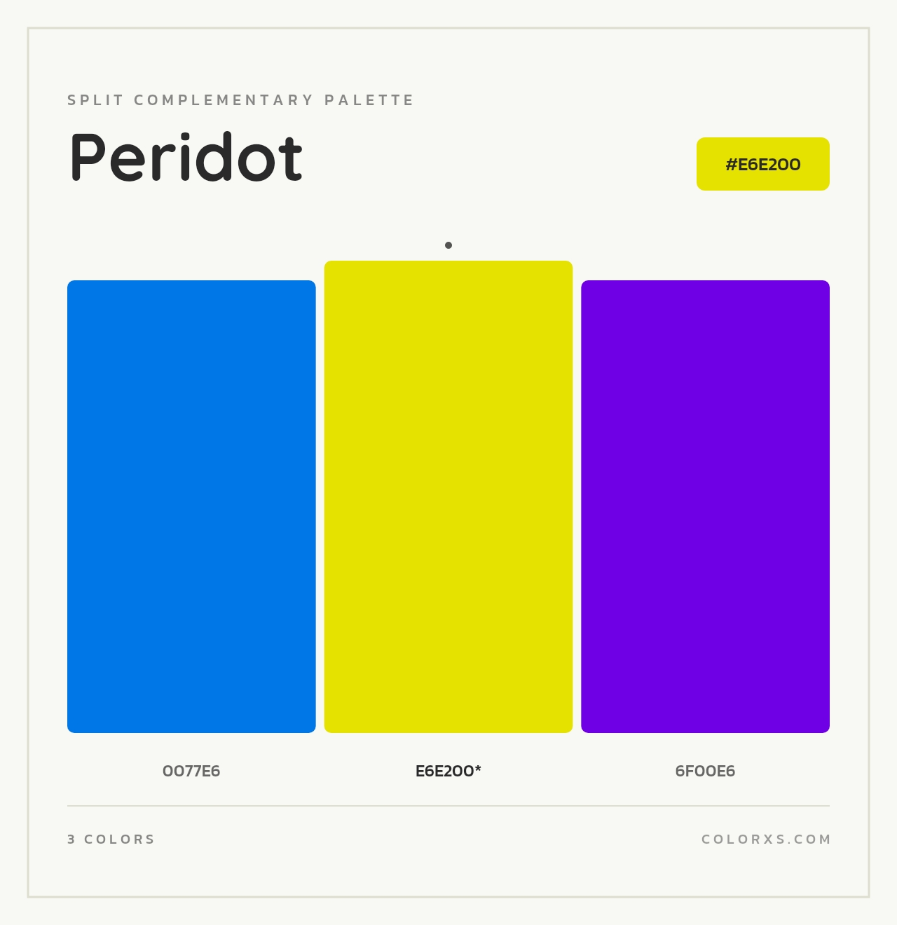 Peridot - Split-Complementary Color Palette