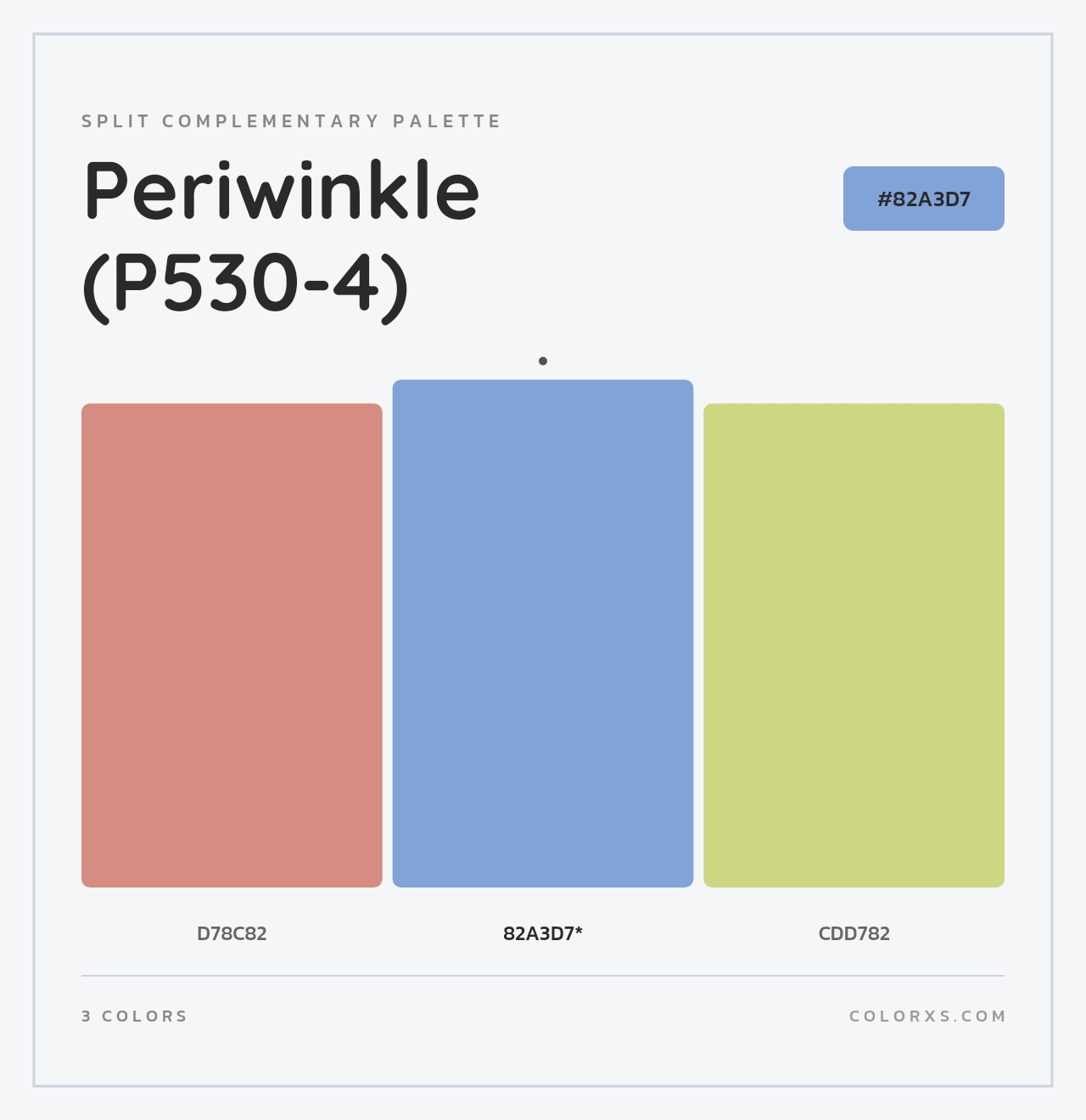 Periwinkle (P530-4) - Split-Complementary Color Palette
