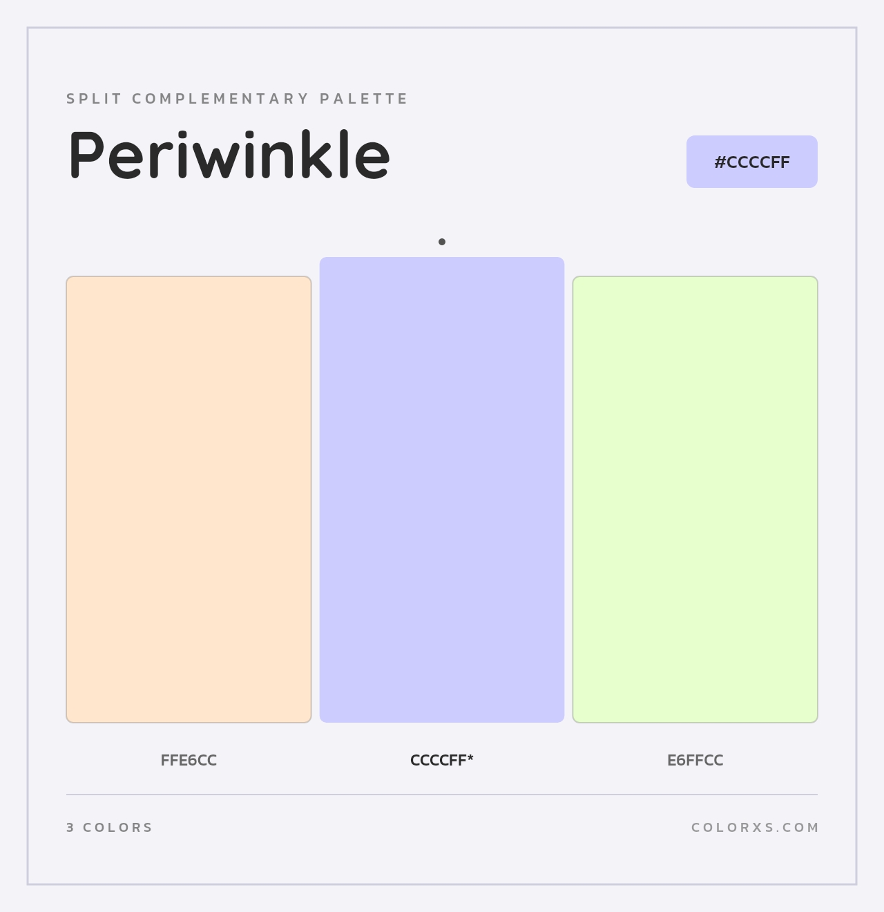 Periwinkle - Split-Complementary Color Palette