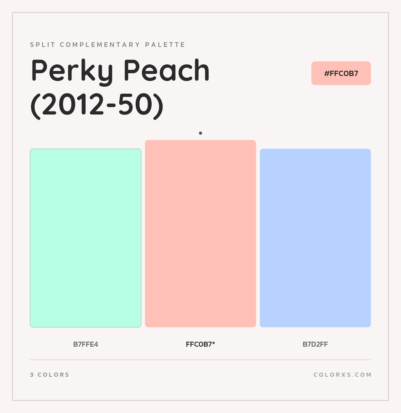 Perky Peach (2012-50) - Split-Complementary Color Palette