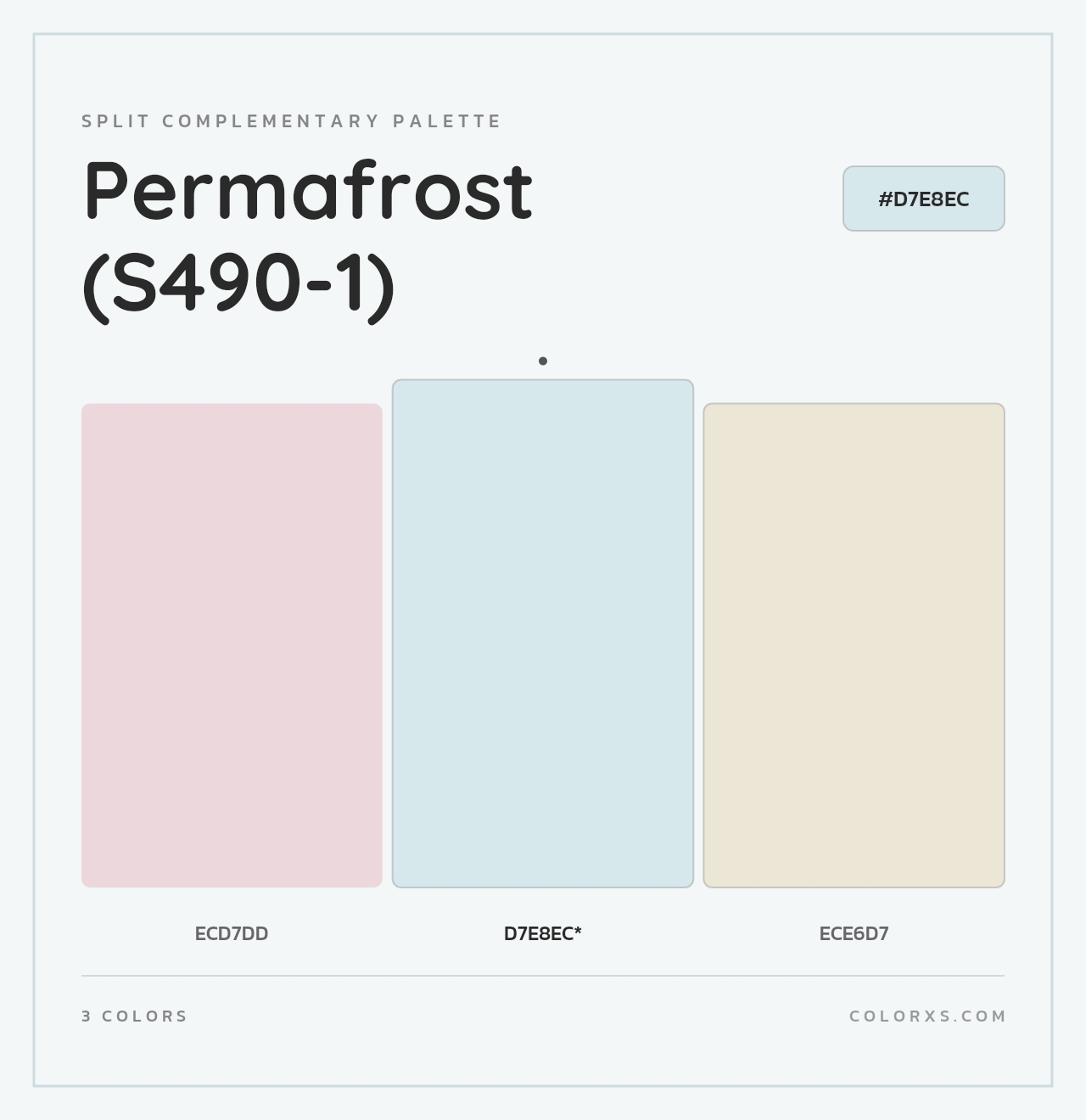 Permafrost (S490-1) - Split-Complementary Color Palette