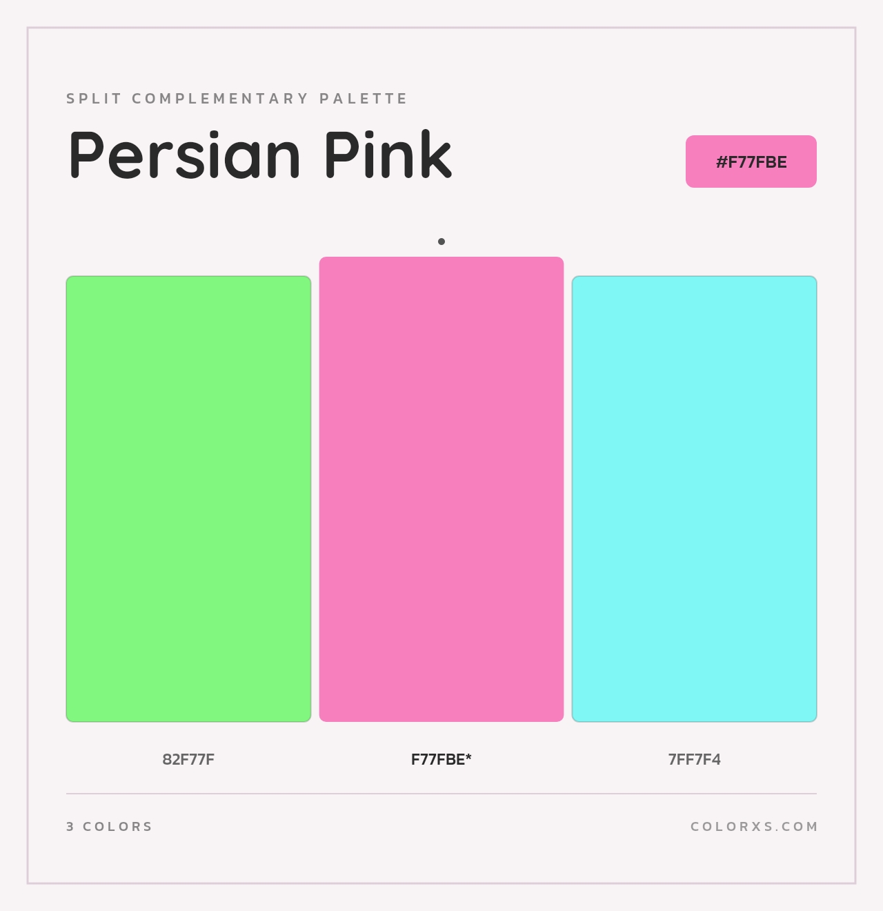 Persian Pink - Split-Complementary Color Palette