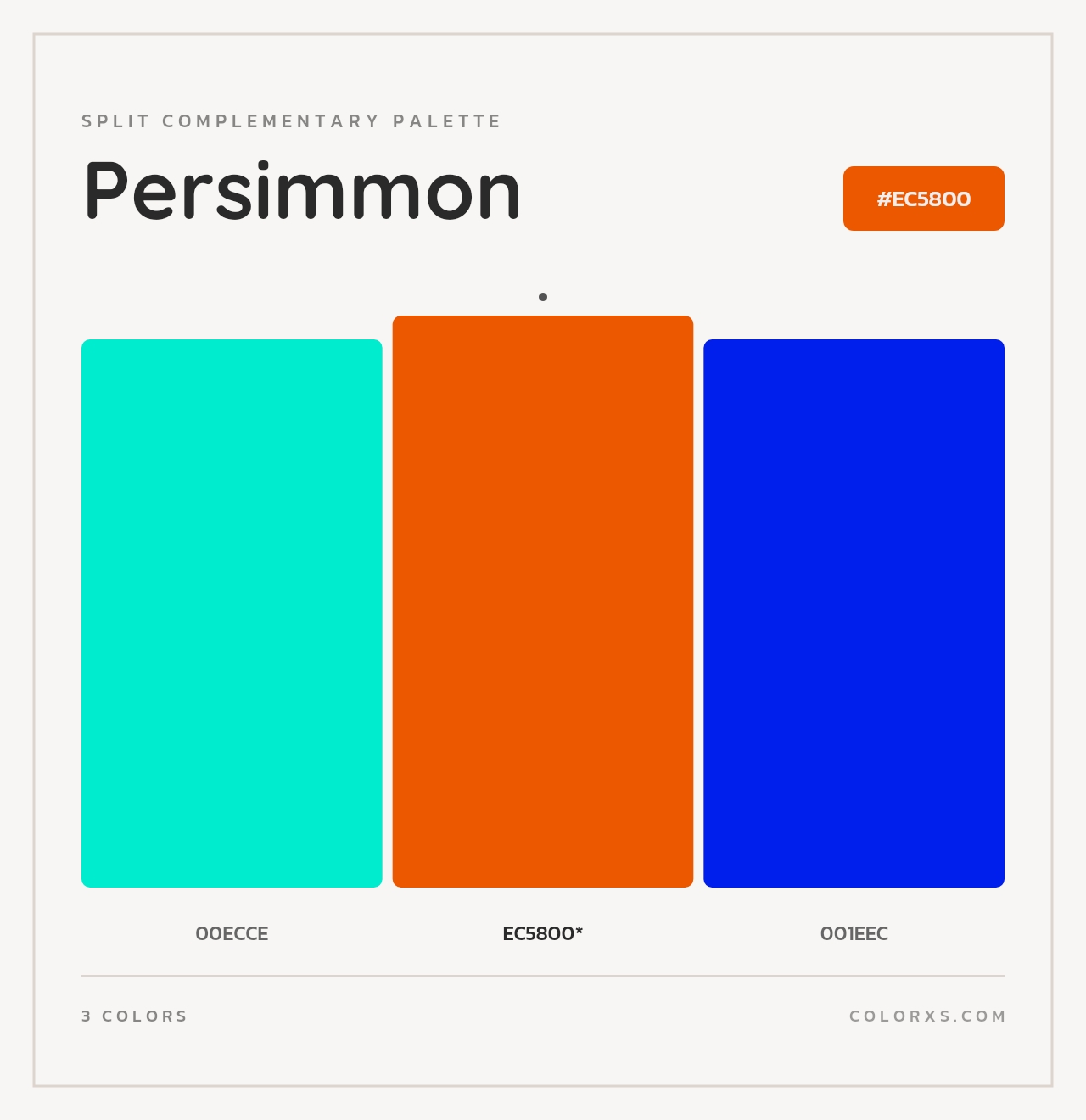 Persimmon - Split-Complementary Color Palette