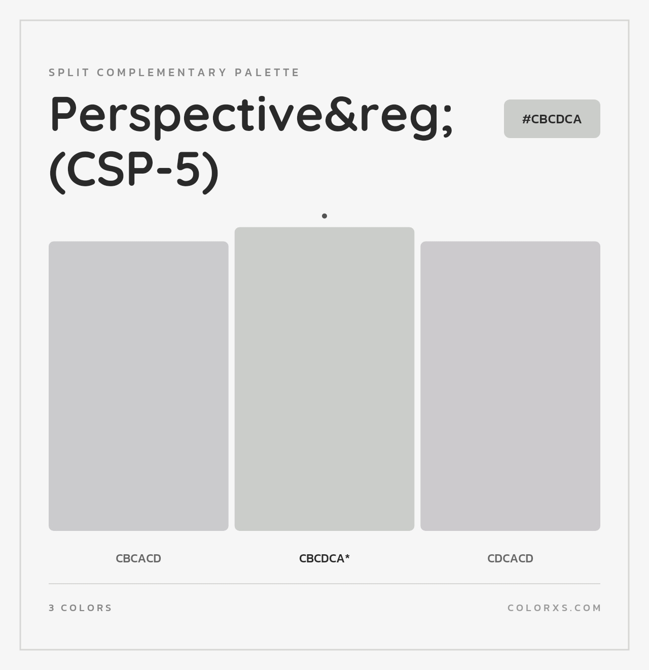 Perspective&reg; (CSP-5) - Split-Complementary Color Palette