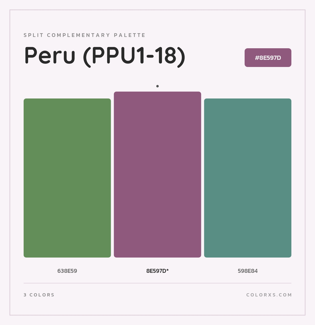 Peru (PPU1-18) - Split-Complementary Color Palette