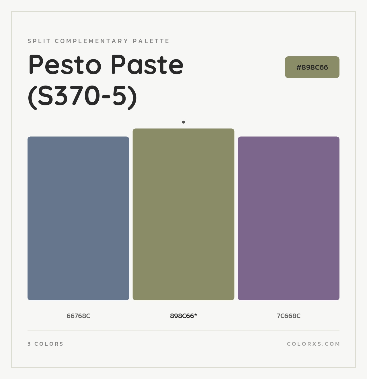 Pesto Paste (S370-5) - Split-Complementary Color Palette