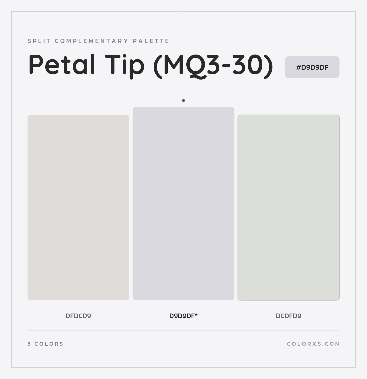 Petal Tip (MQ3-30) - Split-Complementary Color Palette