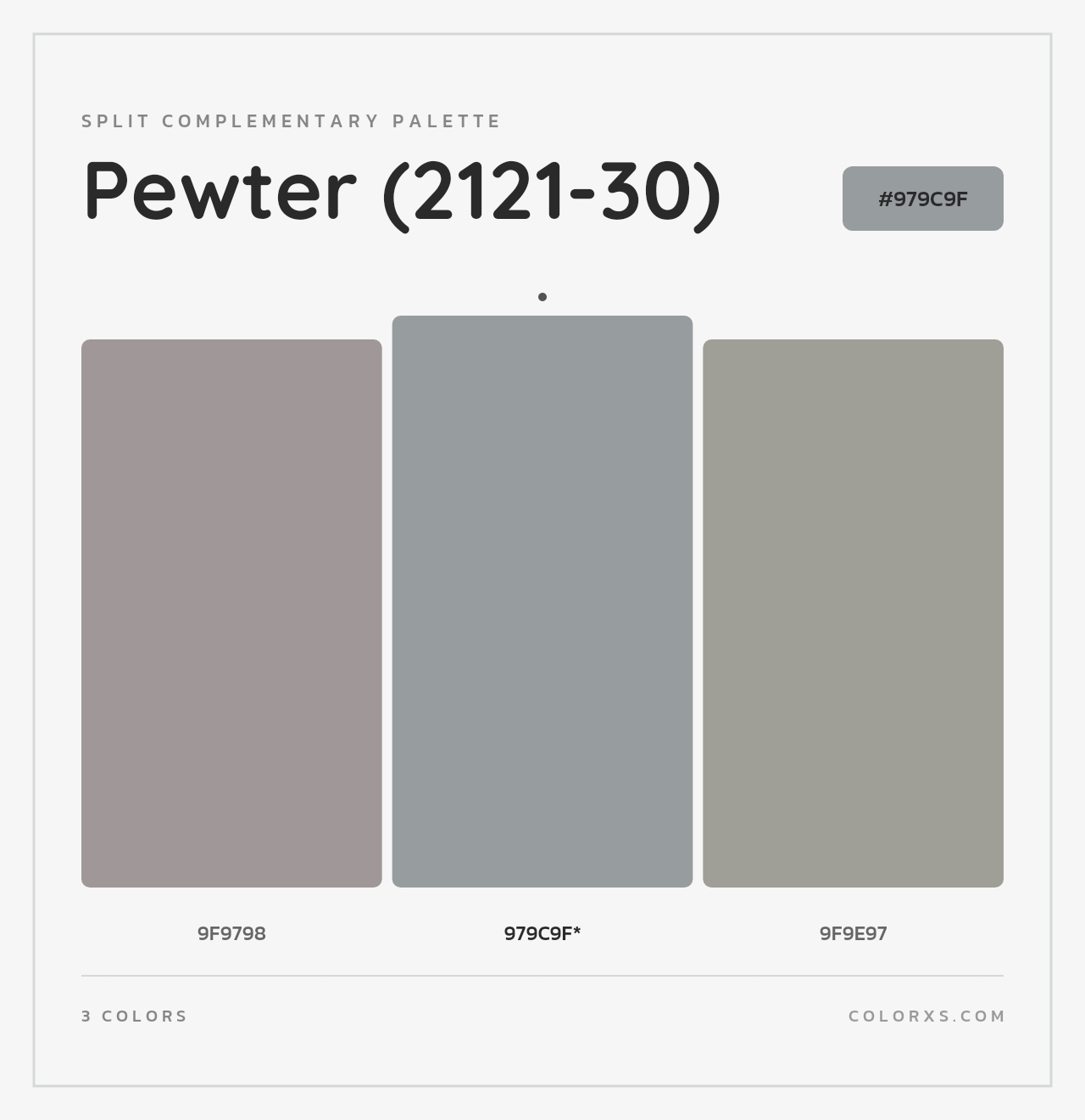Pewter (2121-30) - Split-Complementary Color Palette