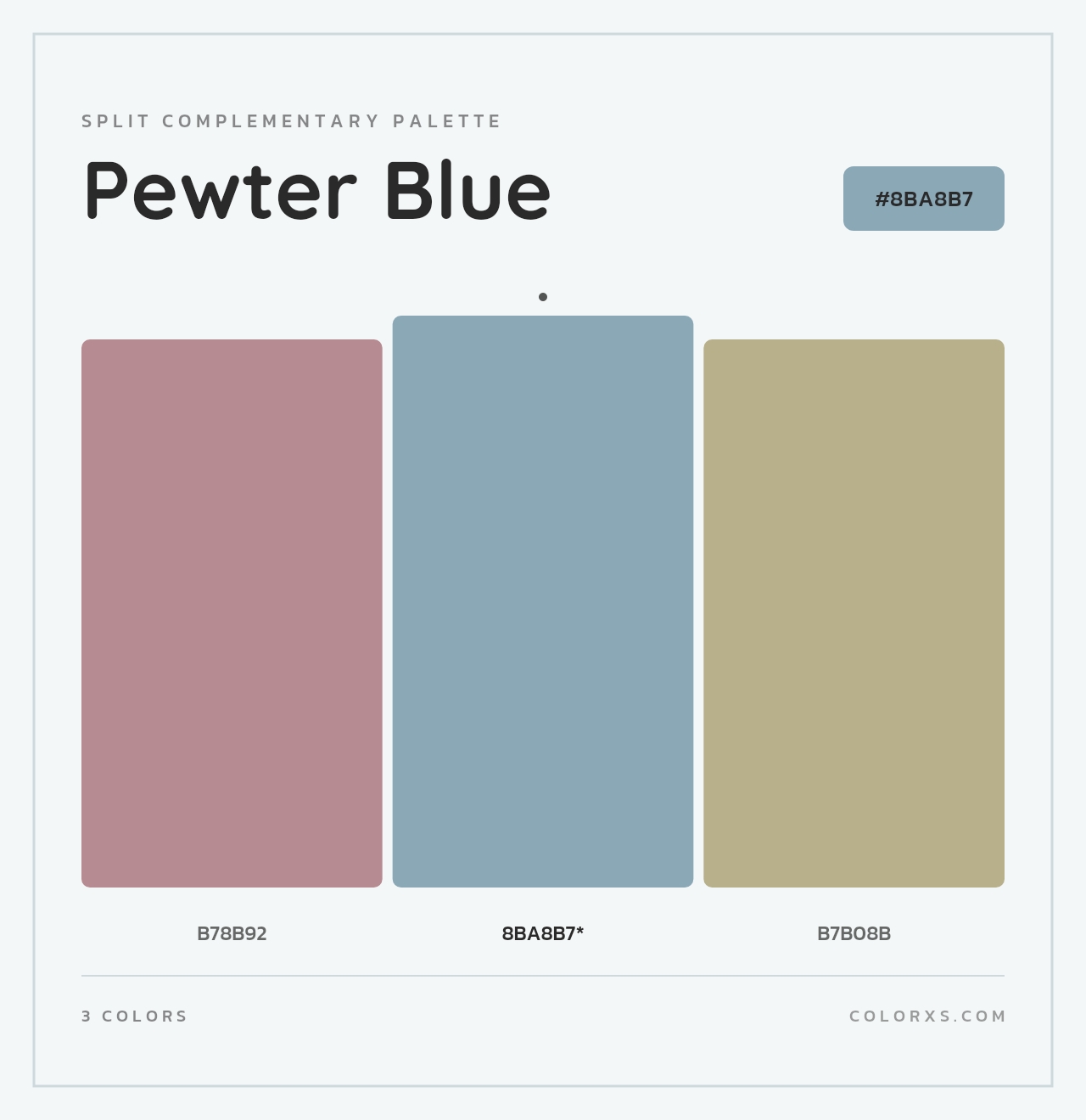 Pewter Blue - Split-Complementary Color Palette