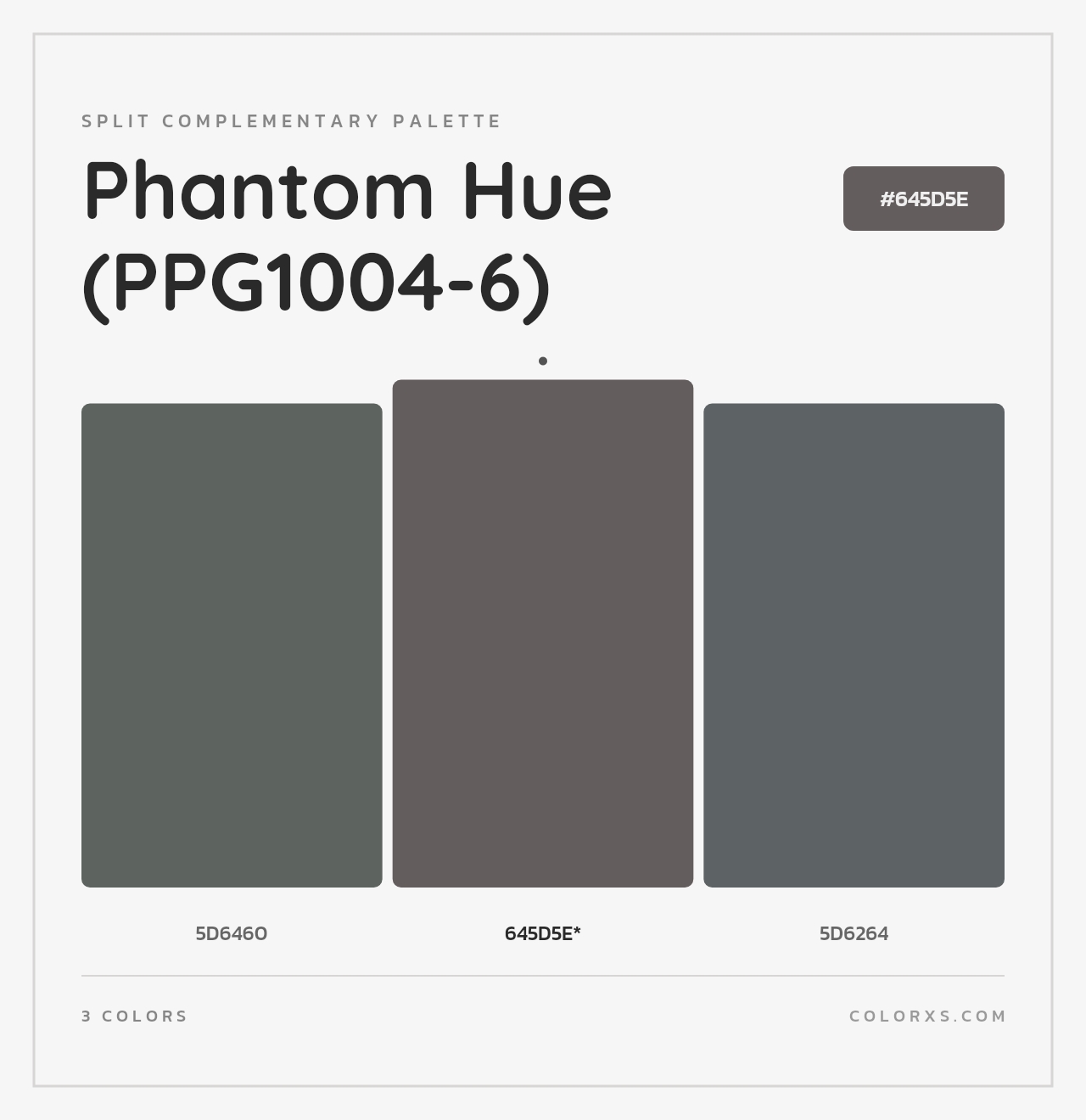 Phantom Hue (PPG1004-6) - Split-Complementary Color Palette