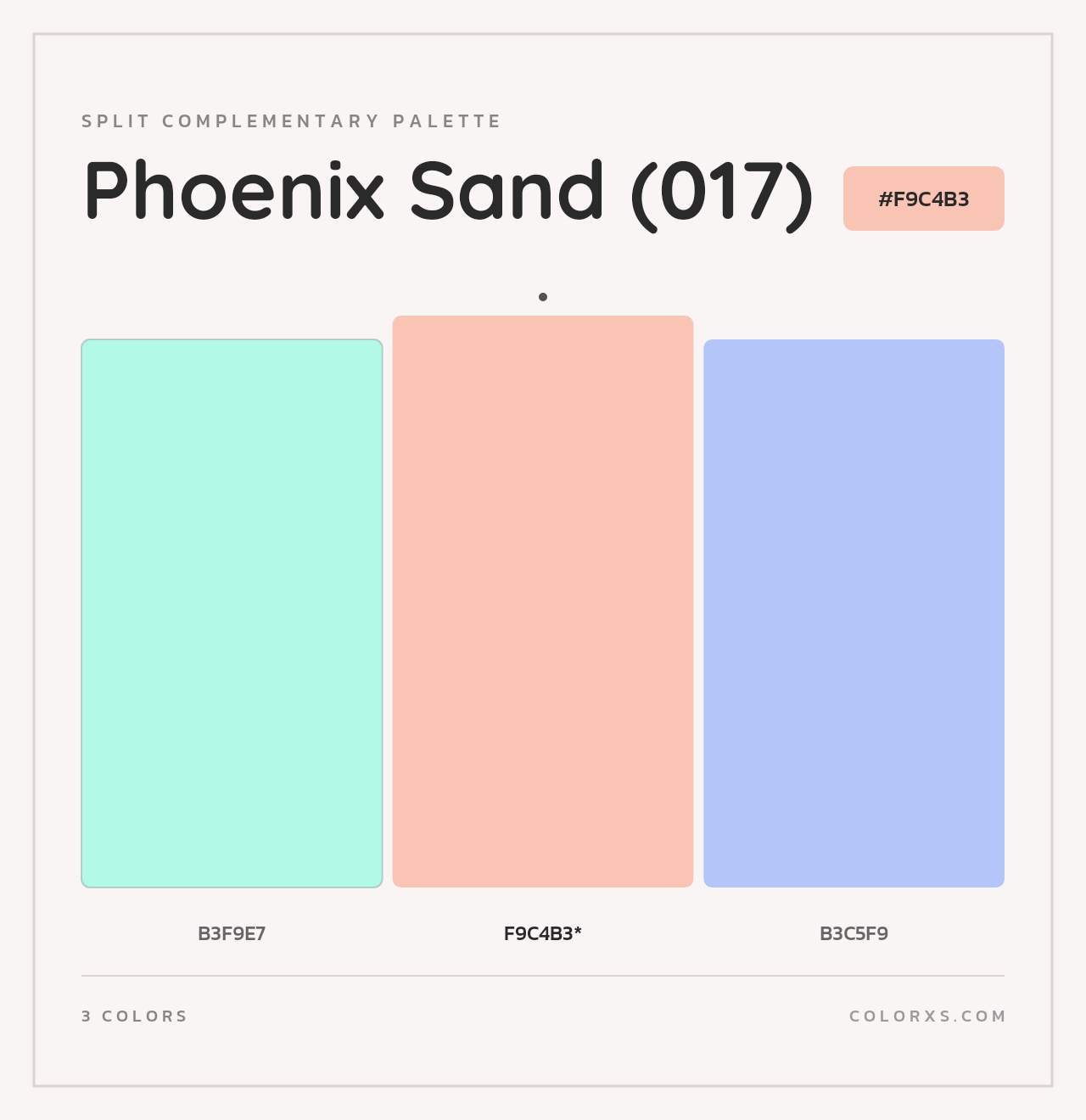 Phoenix Sand (017) - Split-Complementary Color Palette