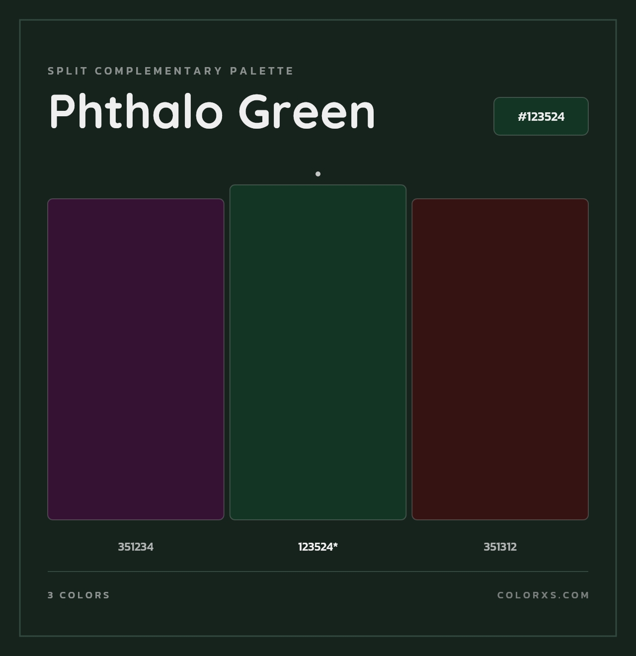 Phthalo Green - Split-Complementary Color Palette