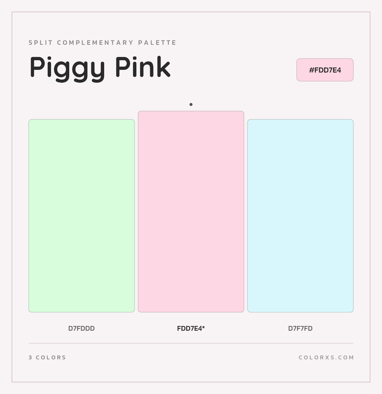 Piggy Pink - Split-Complementary Color Palette