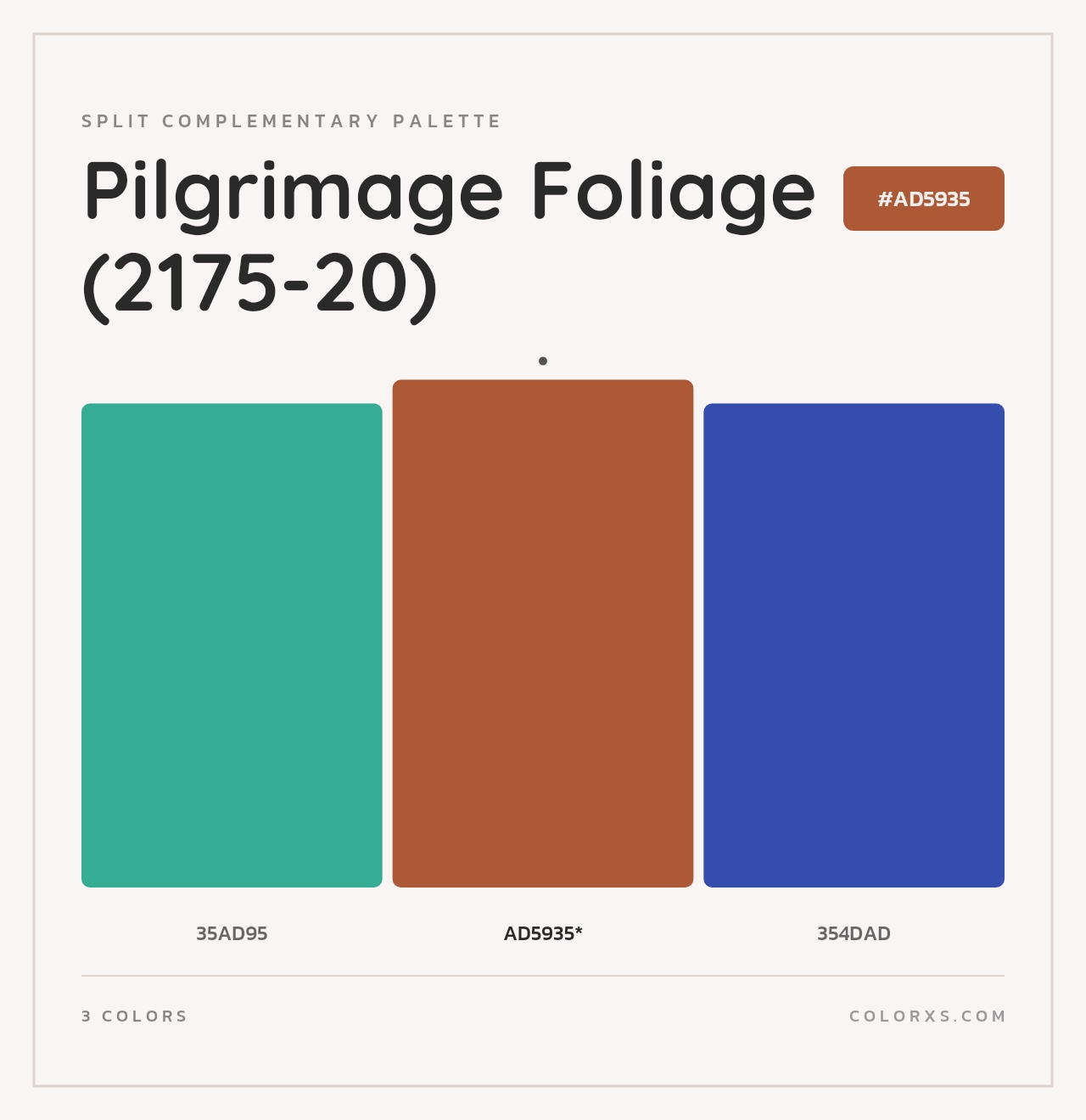 Pilgrimage Foliage (2175-20) - Split-Complementary Color Palette