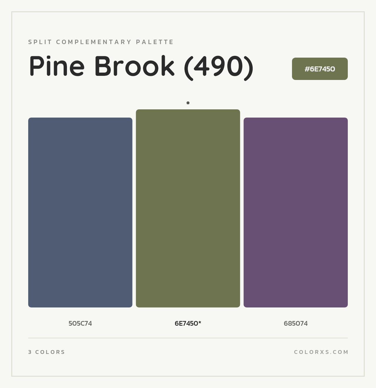 Pine Brook (490) - Split-Complementary Color Palette