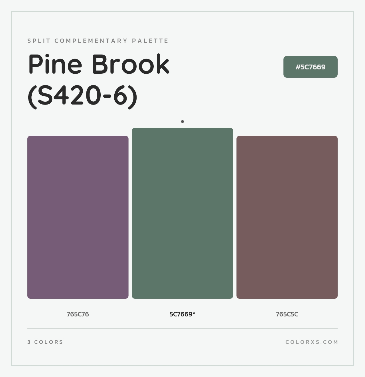 Pine Brook (S420-6) - Split-Complementary Color Palette