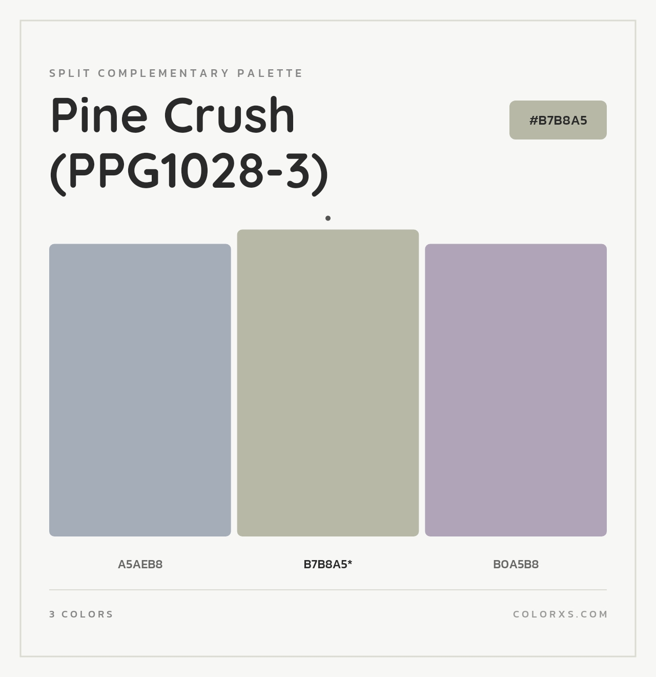 Pine Crush (PPG1028-3) - Split-Complementary Color Palette