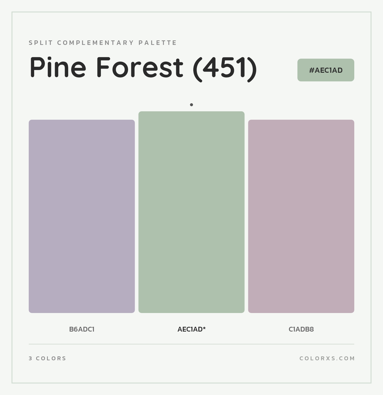 Pine Forest (451) - Split-Complementary Color Palette