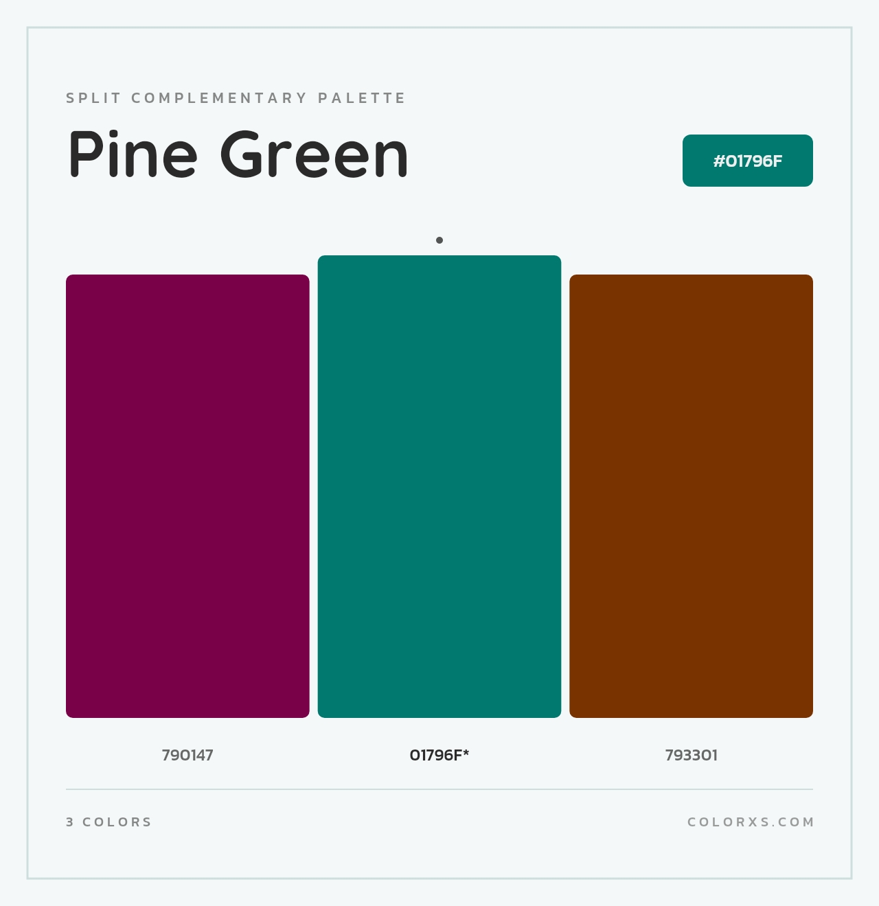 Pine Green - Split-Complementary Color Palette
