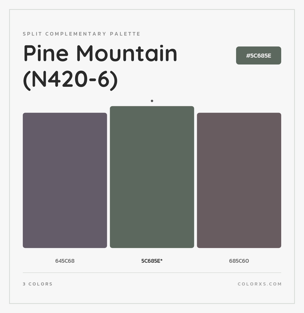 Pine Mountain (N420-6) - Split-Complementary Color Palette