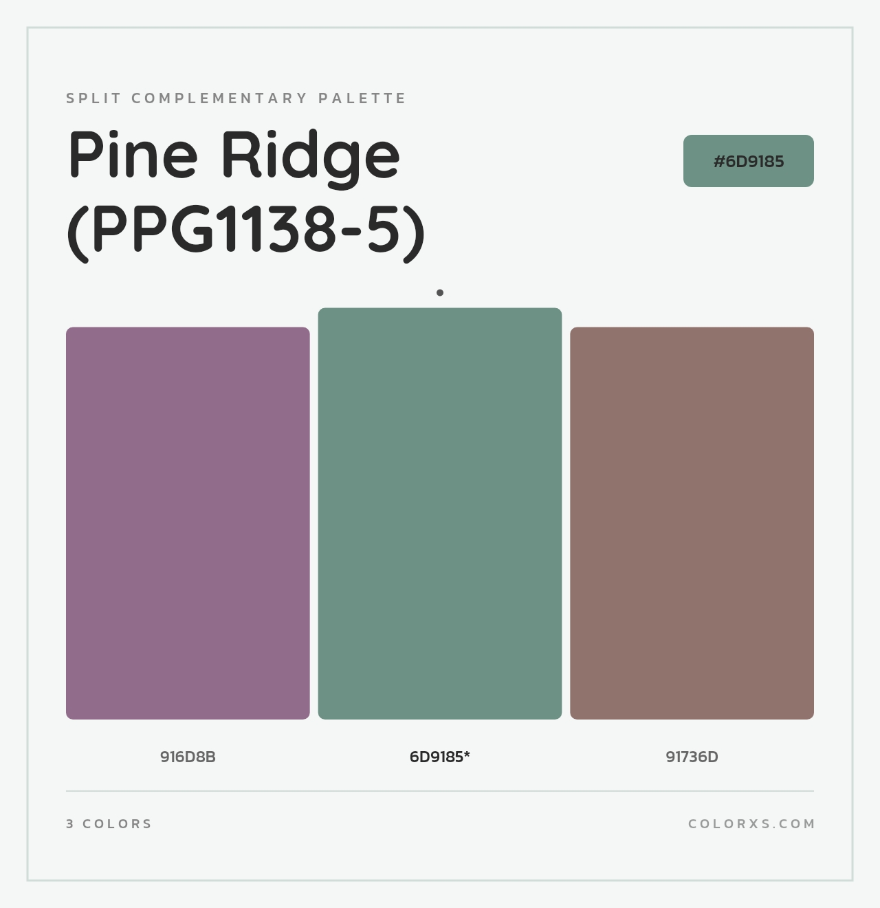 Pine Ridge (PPG1138-5) - Split-Complementary Color Palette