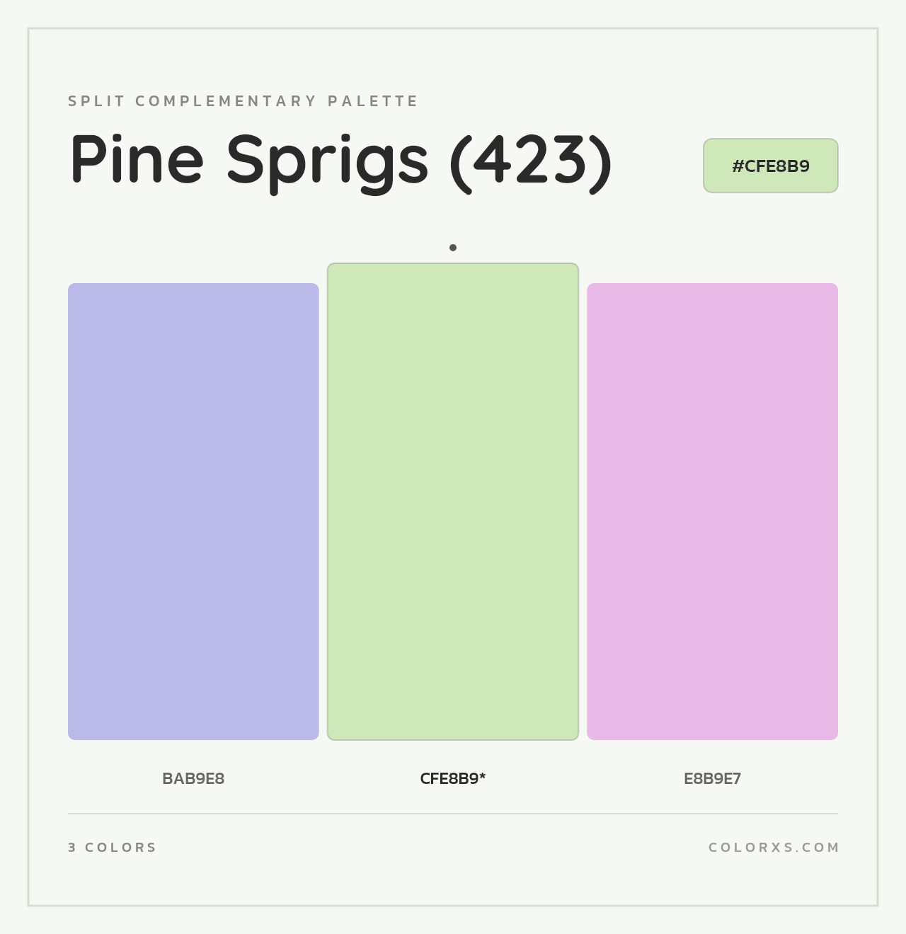 Pine Sprigs (423) - Split-Complementary Color Palette
