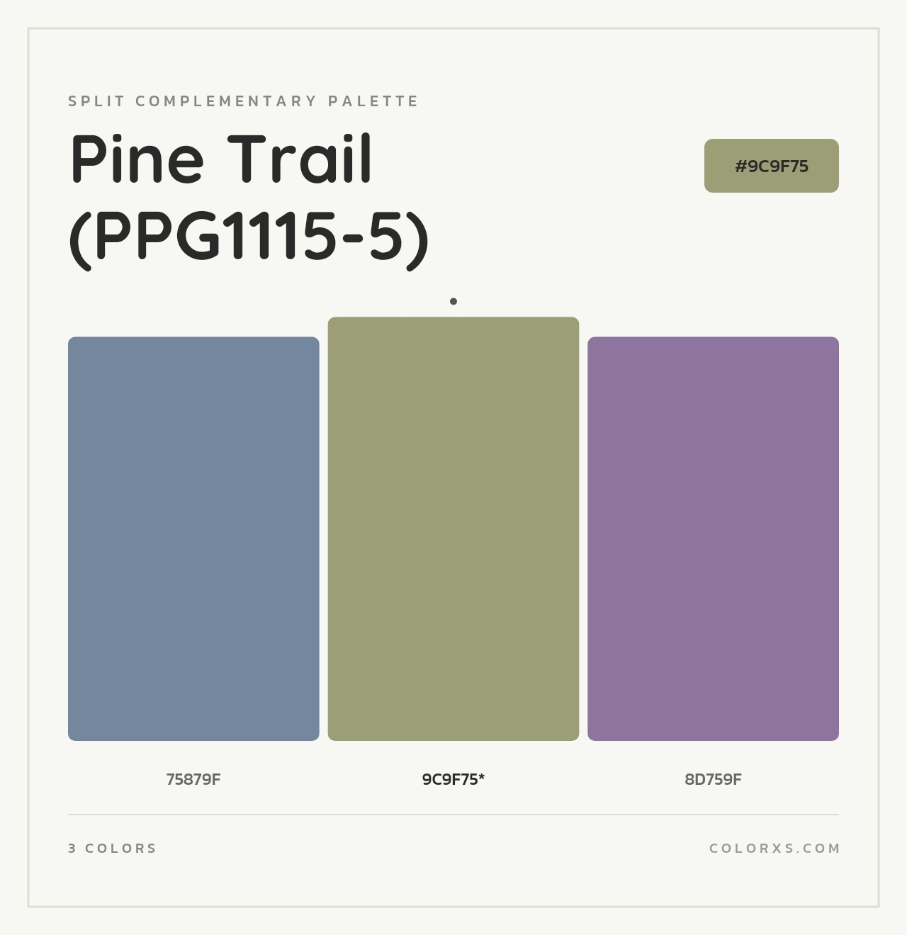 Pine Trail (PPG1115-5) - Split-Complementary Color Palette