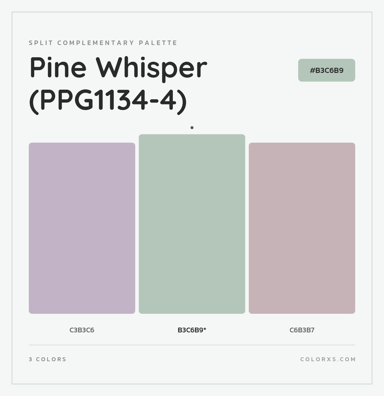 Pine Whisper (PPG1134-4) - Split-Complementary Color Palette