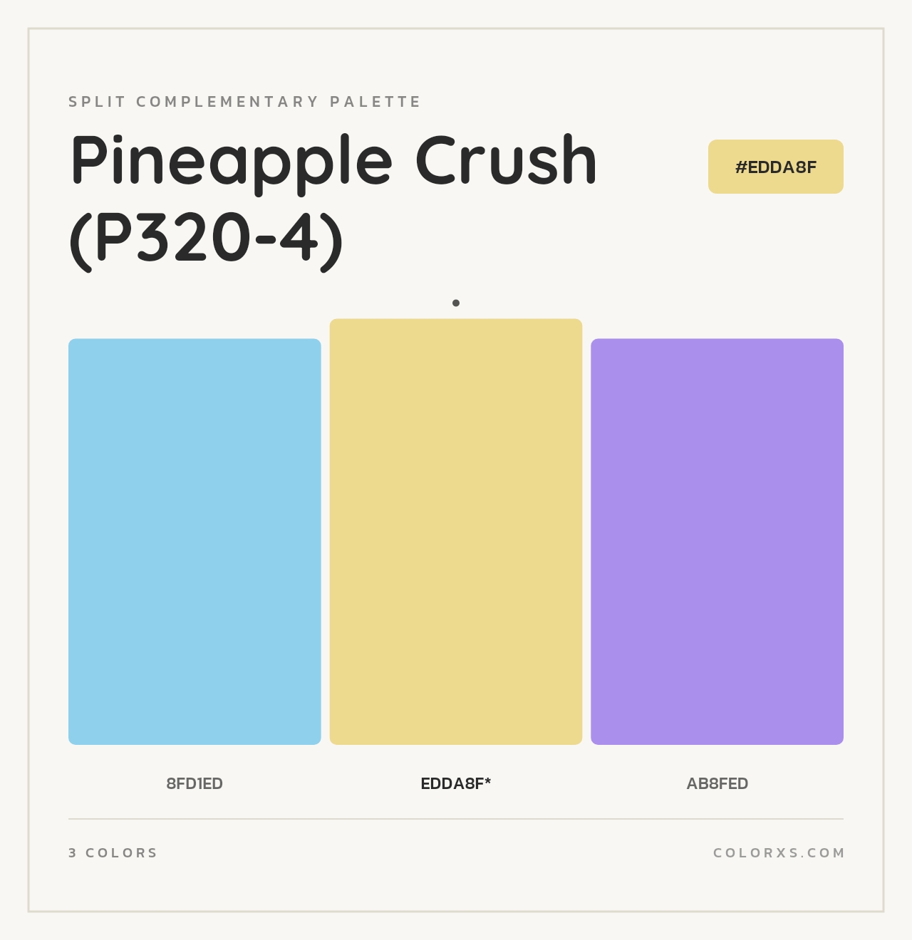 Pineapple Crush (P320-4) - Split-Complementary Color Palette