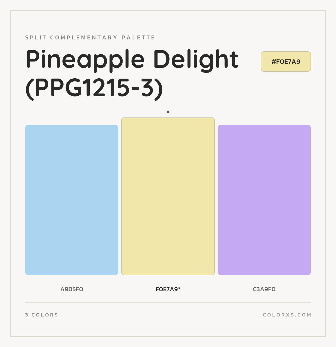 Pineapple Delight (PPG1215-3) - Split-Complementary Color Palette