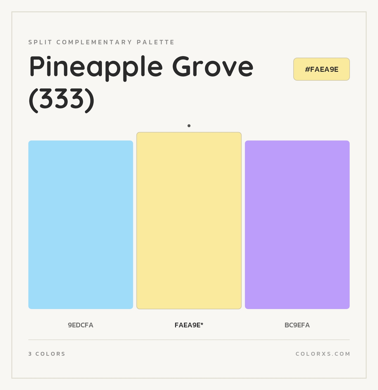Pineapple Grove (333) - Split-Complementary Color Palette