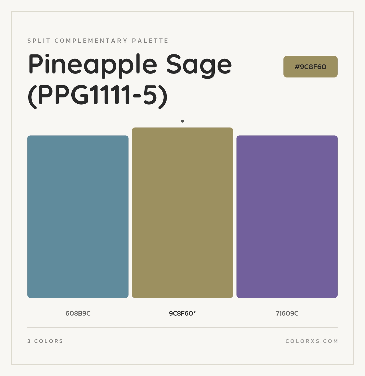Pineapple Sage (PPG1111-5) - Split-Complementary Color Palette