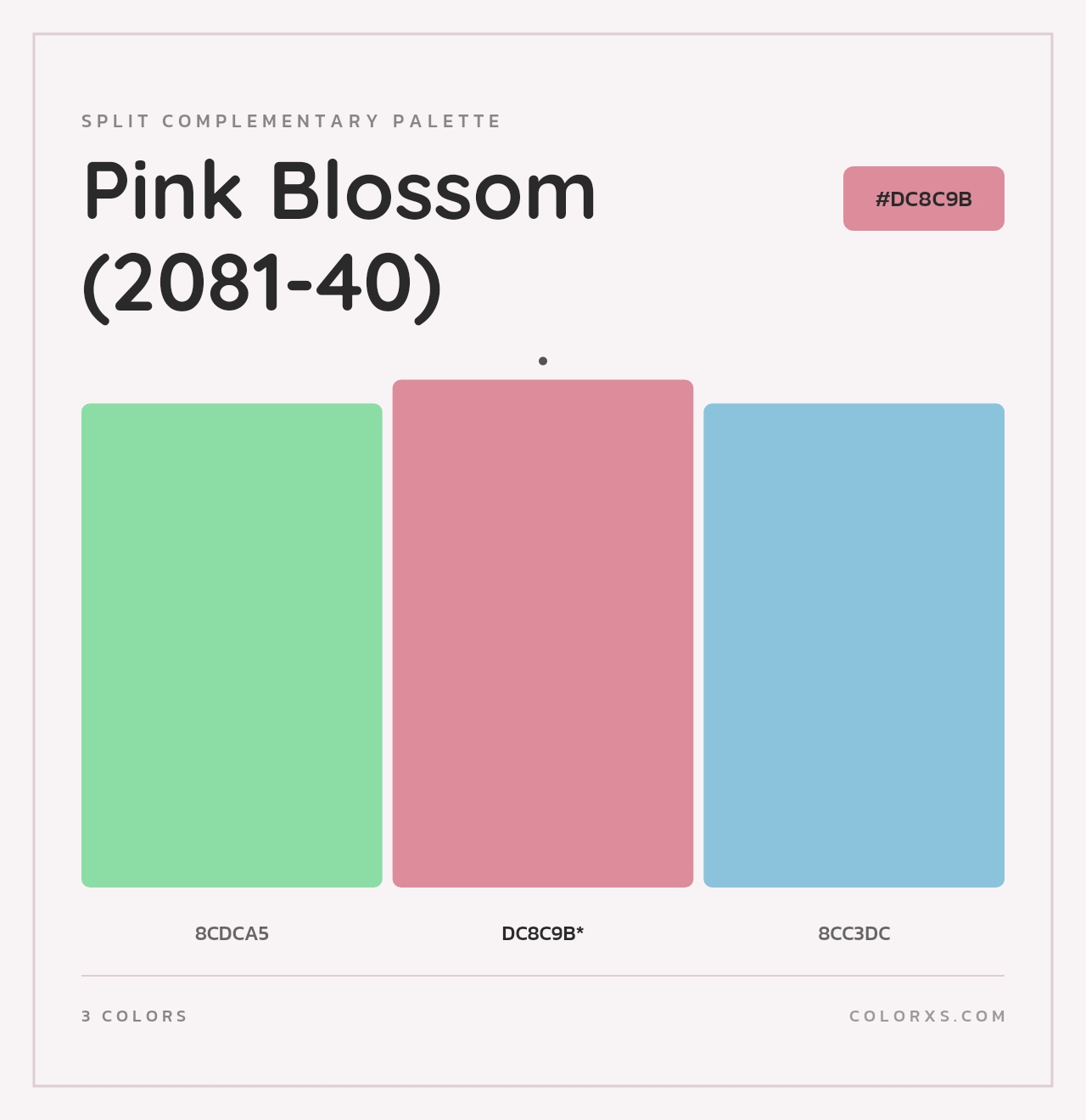 Pink Blossom (2081-40) - Split-Complementary Color Palette