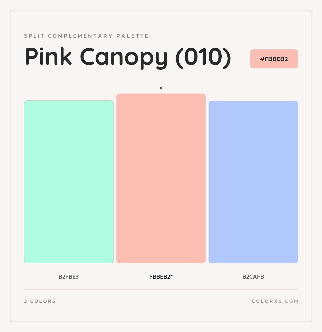 Pink Canopy (010) - Split-Complementary Color Palette