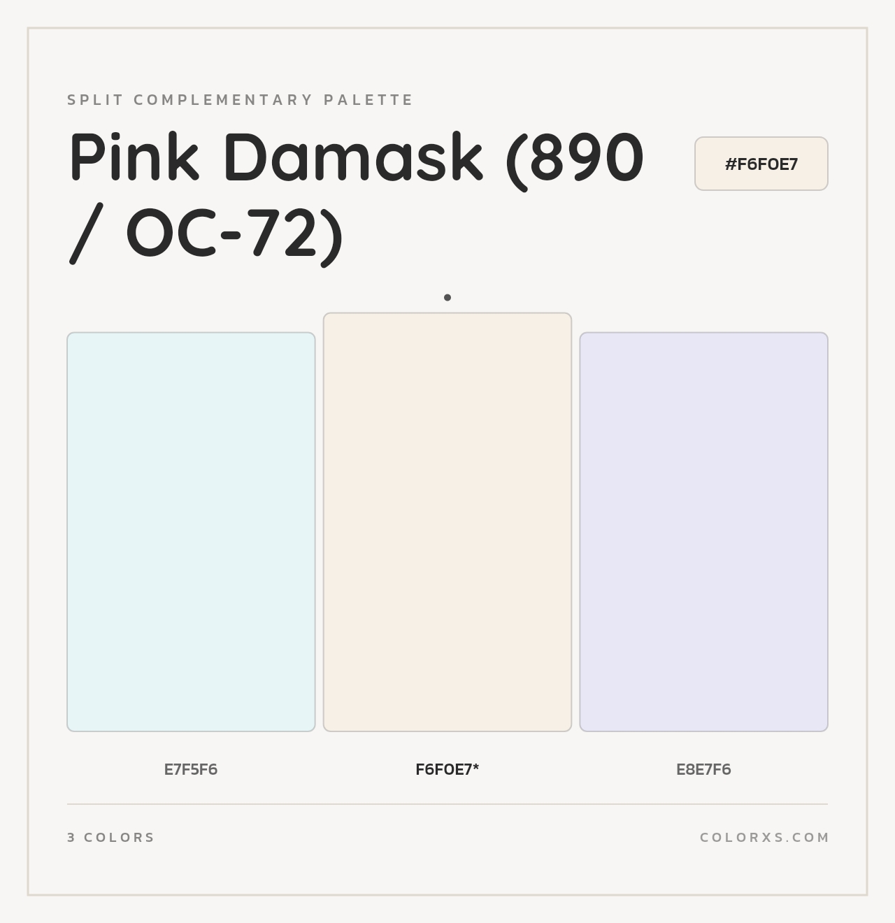 Pink Damask (890 / OC-72) - Split-Complementary Color Palette