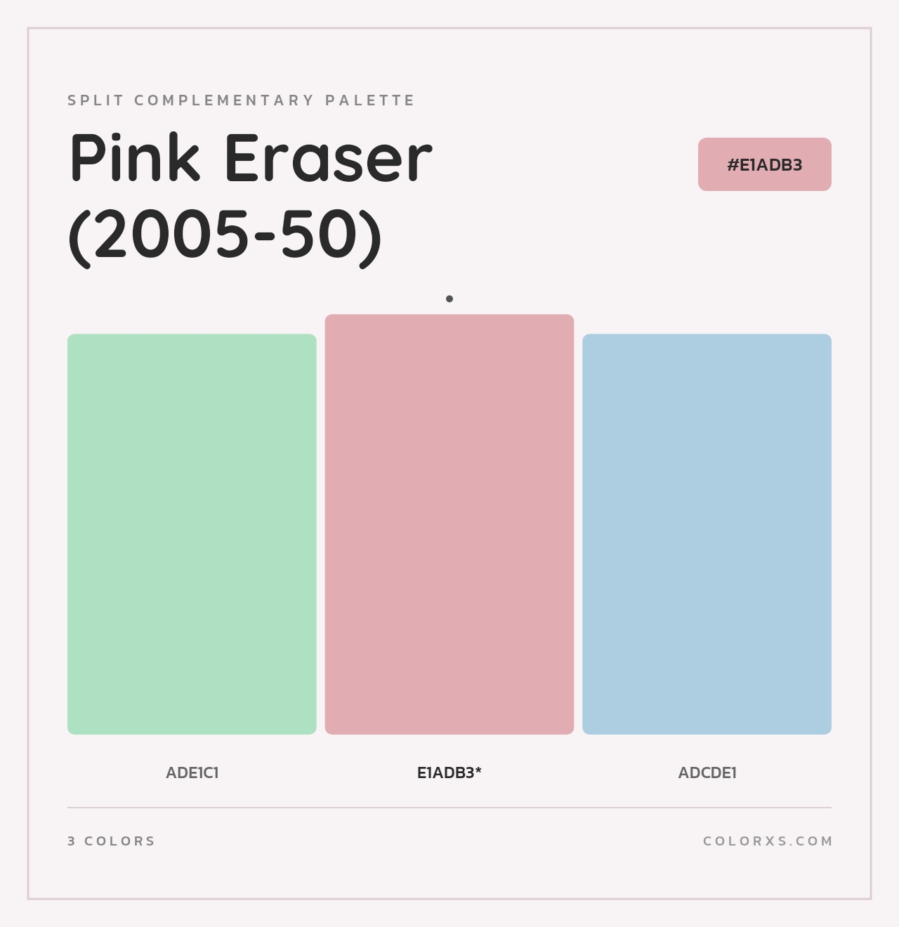 Pink Eraser (2005-50) - Split-Complementary Color Palette