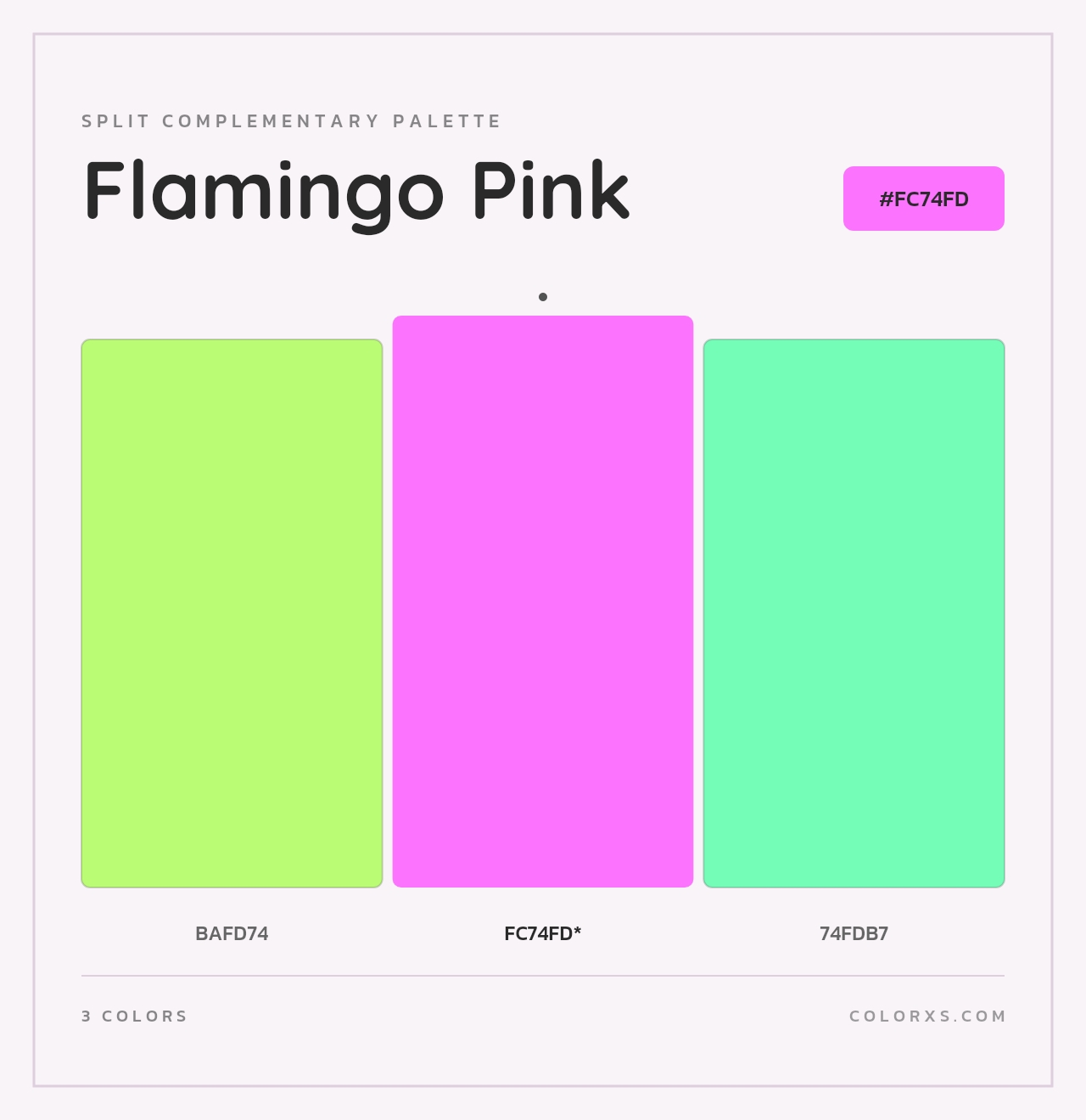Flamingo Pink - Split-Complementary Color Palette