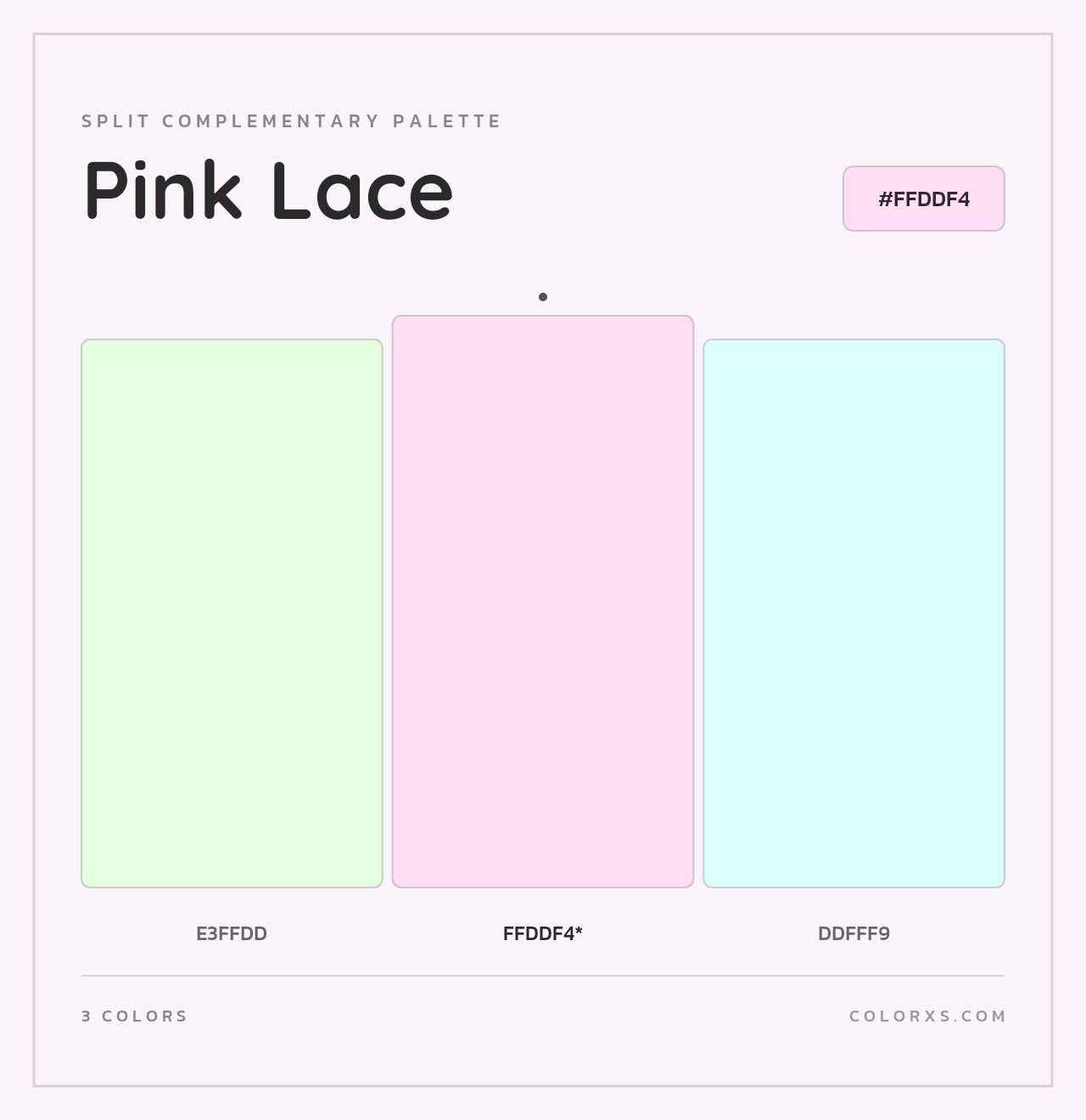 Pink Lace - Split-Complementary Color Palette
