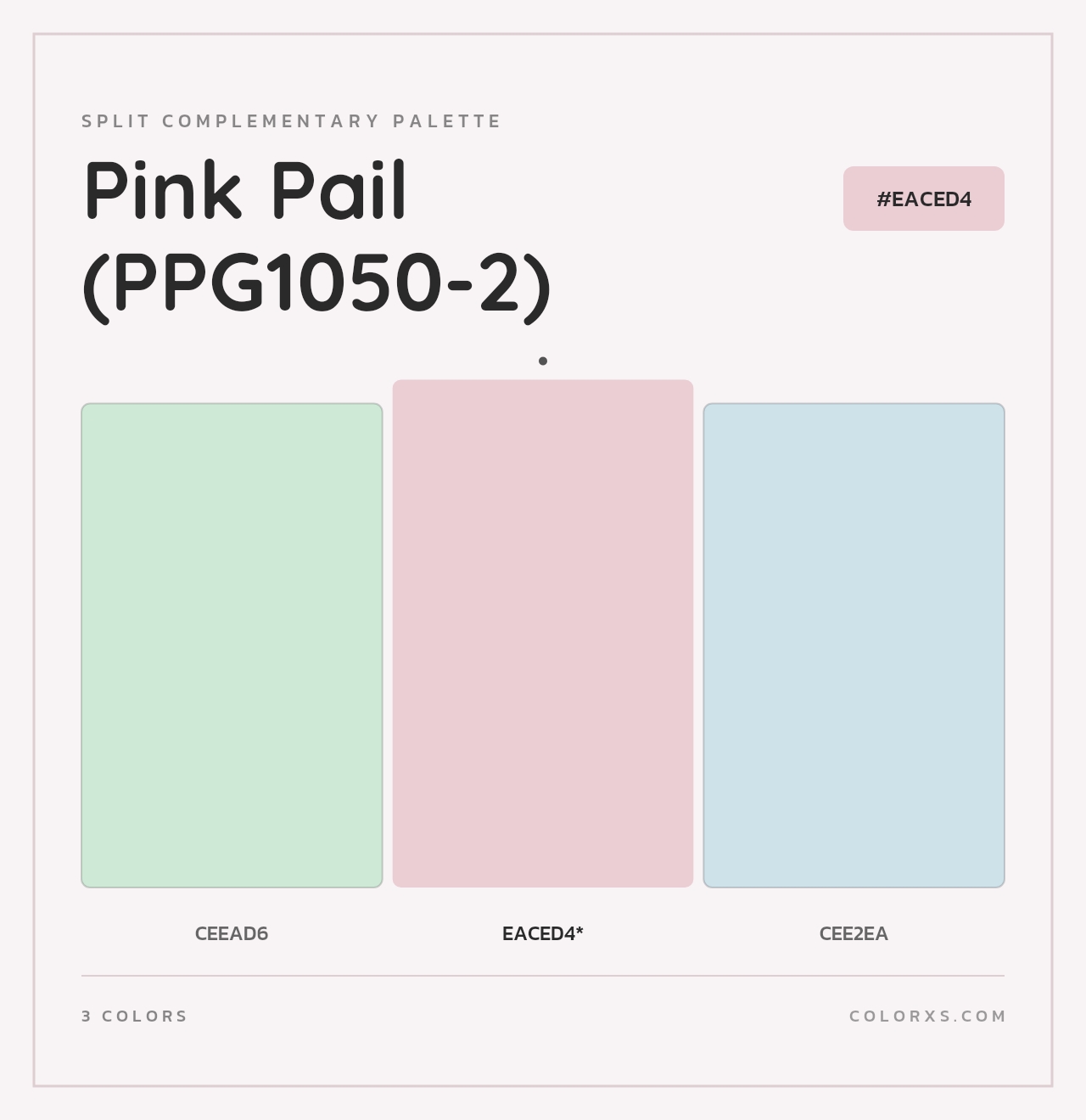 Pink Pail (PPG1050-2) - Split-Complementary Color Palette