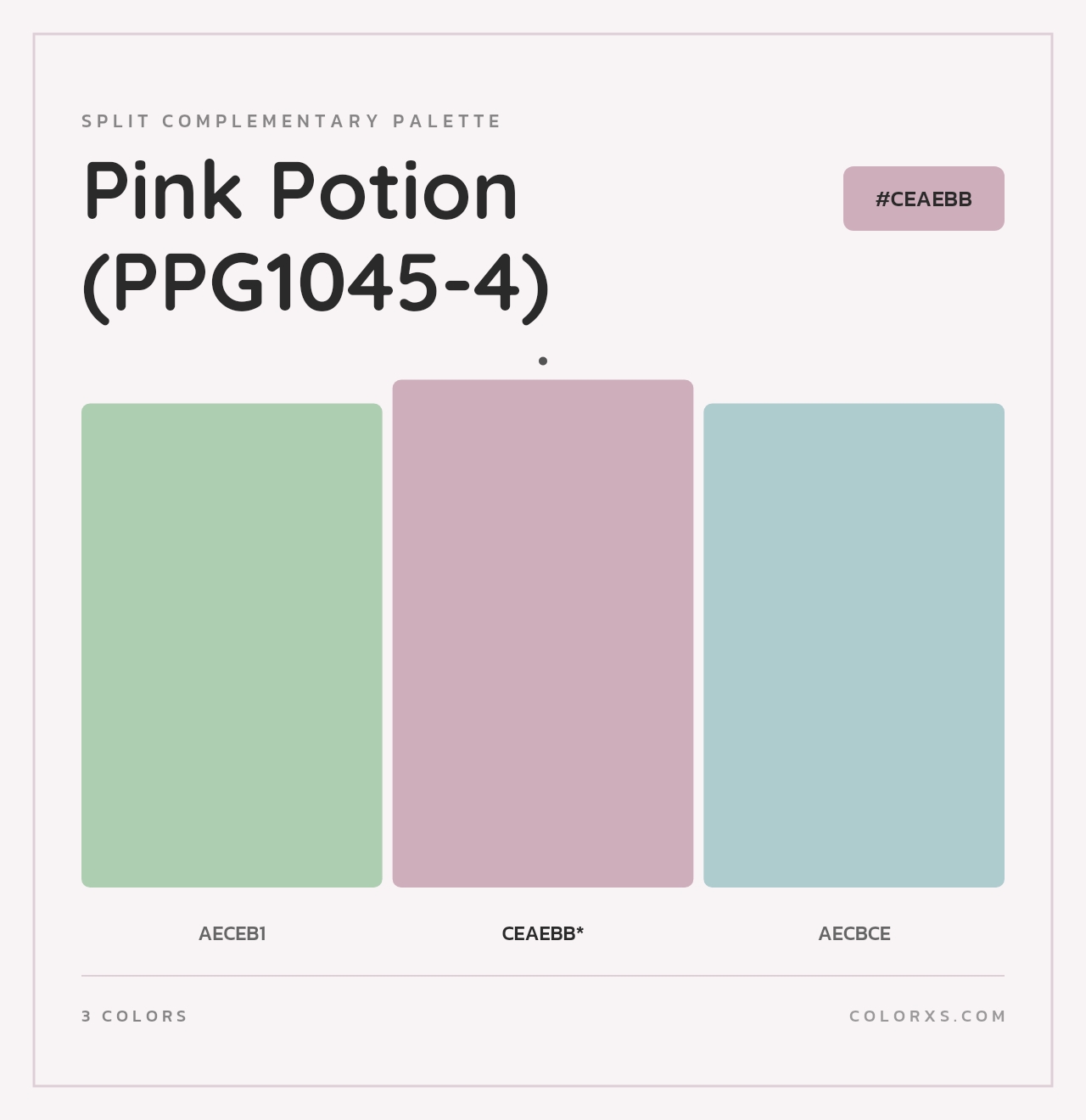 Pink Potion (PPG1045-4) - Split-Complementary Color Palette