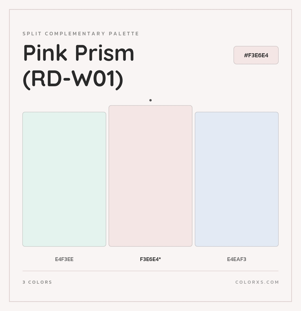 Pink Prism (RD-W01) - Split-Complementary Color Palette