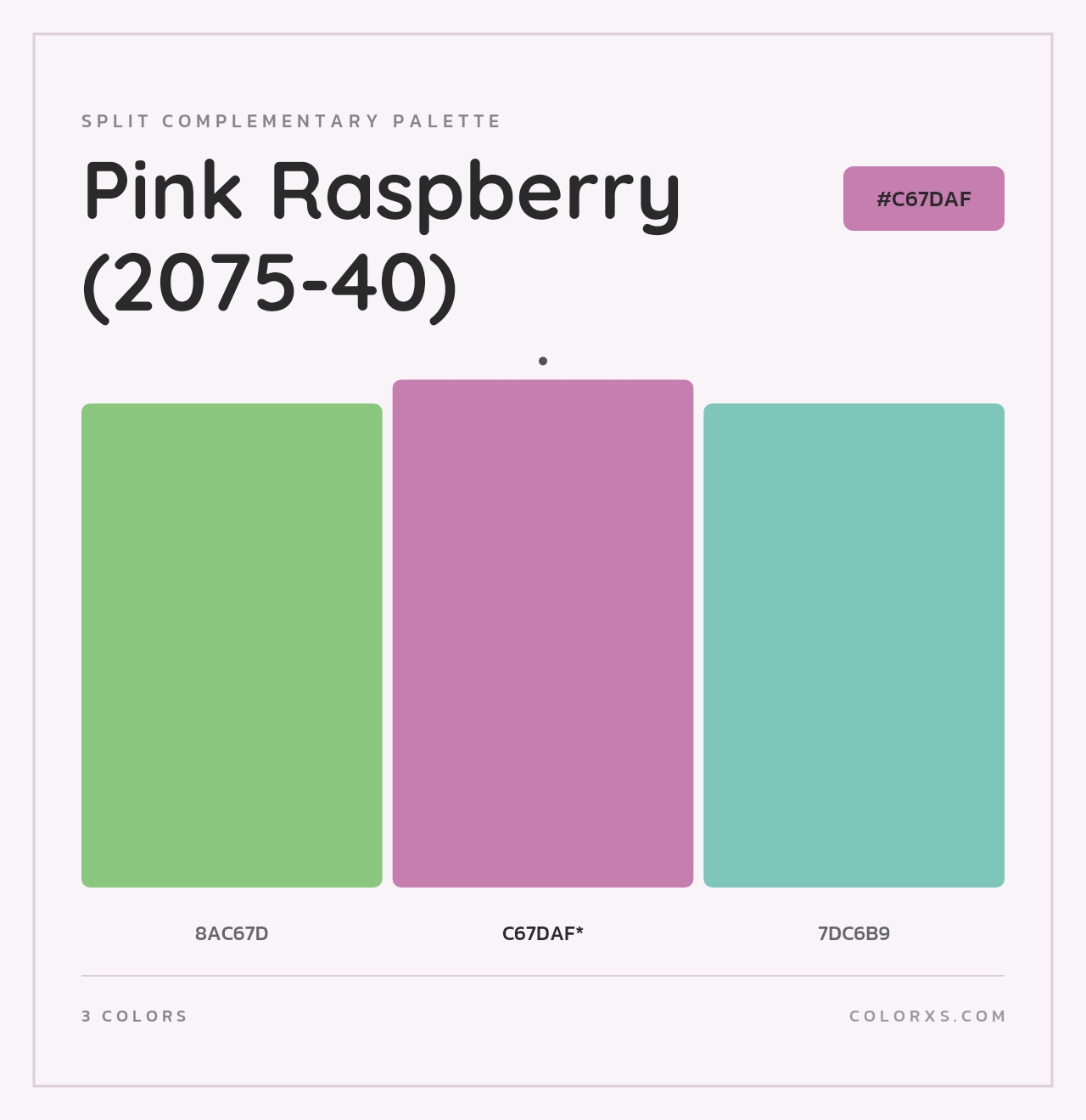 Pink Raspberry (2075-40) - Split-Complementary Color Palette