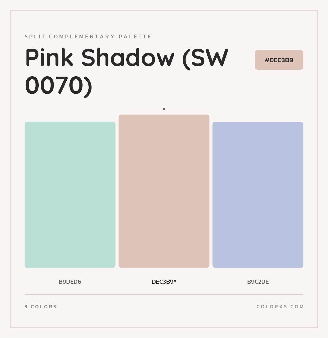 Pink Shadow (SW 0070) - Split-Complementary Color Palette