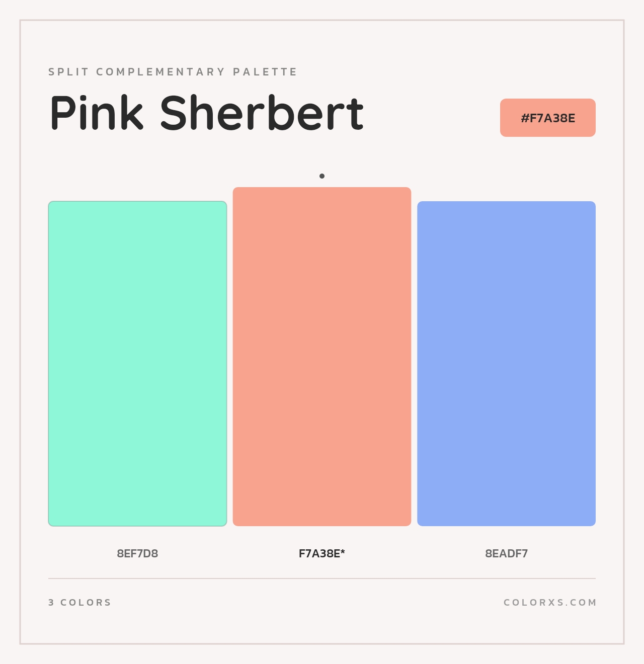 Pink Sherbert - Split-Complementary Color Palette