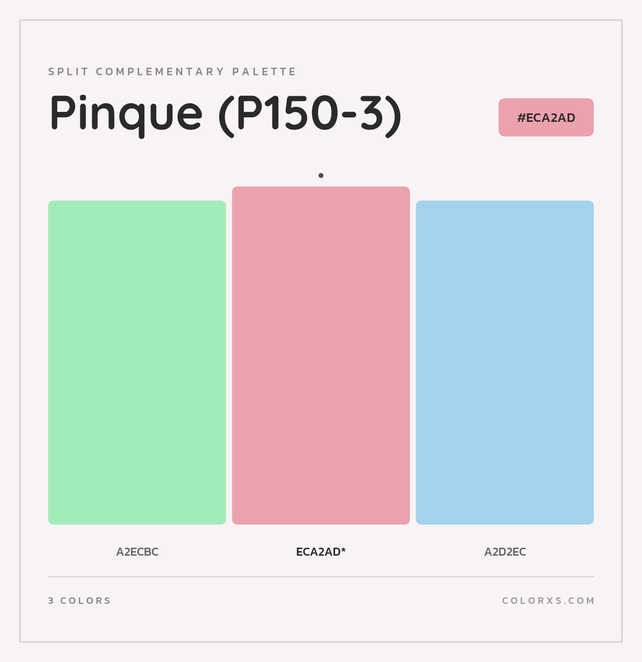 Pinque (P150-3) - Split-Complementary Color Palette