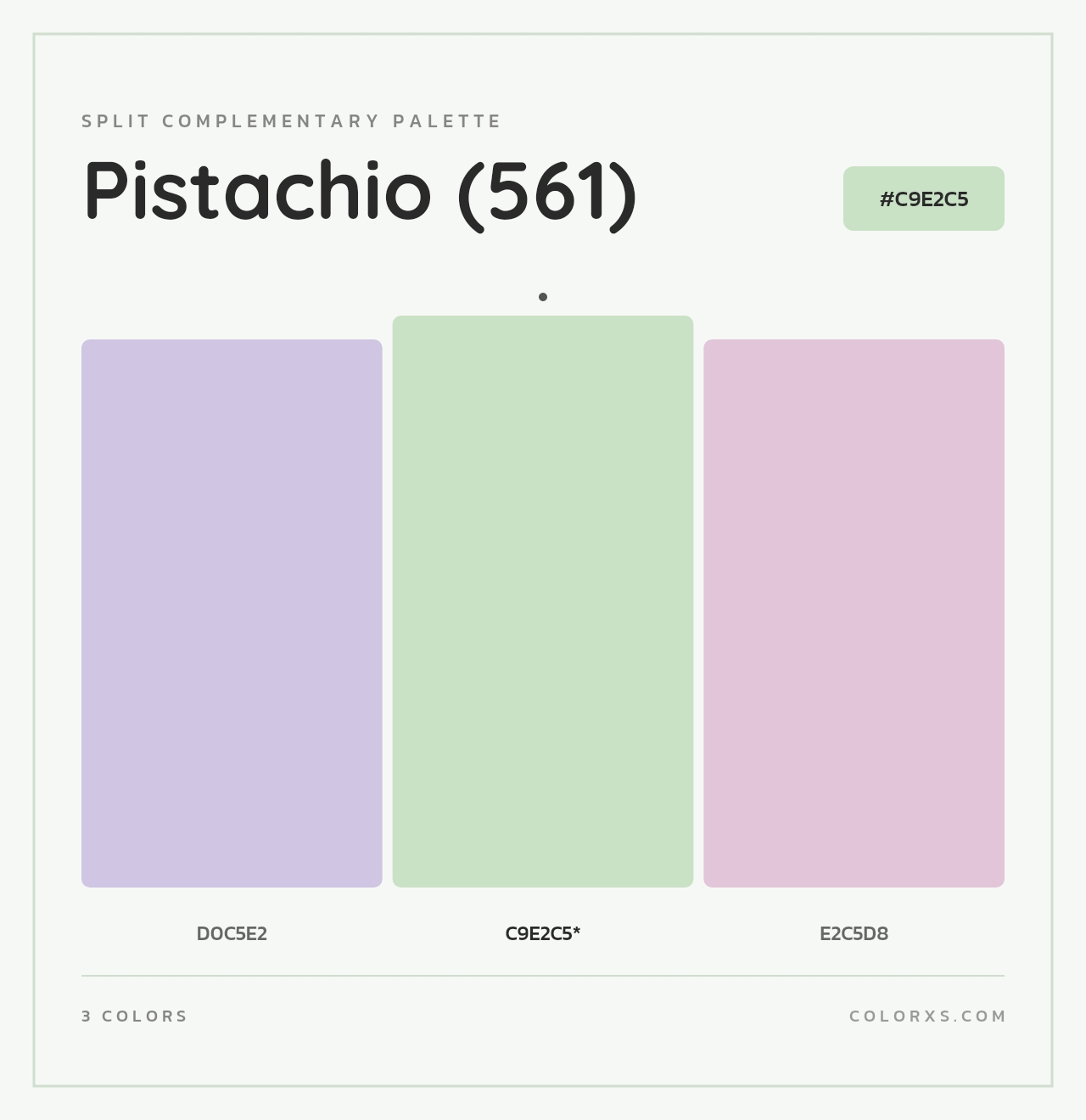 Pistachio (561) - Split-Complementary Color Palette