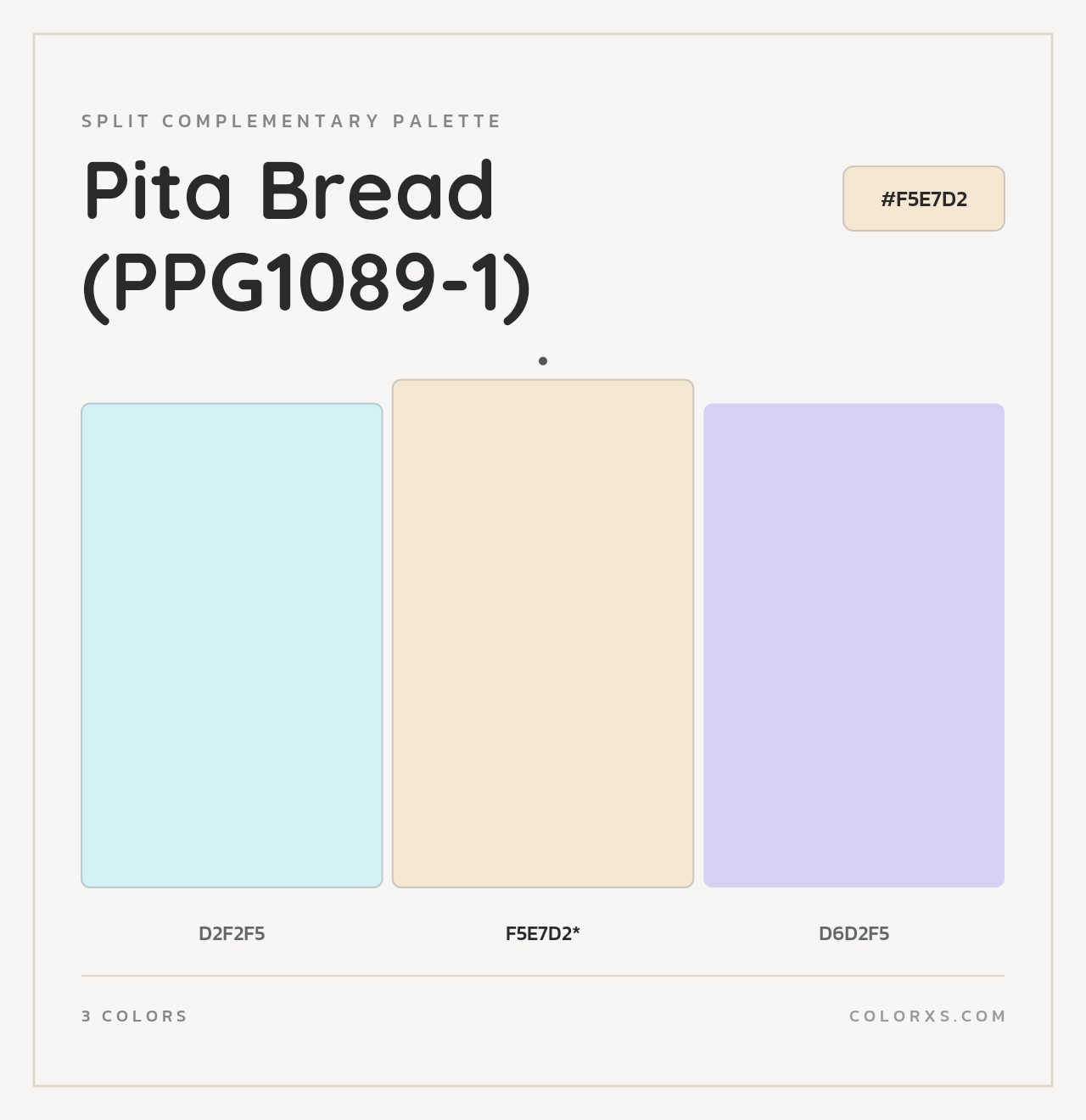 Pita Bread (PPG1089-1) - Split-Complementary Color Palette